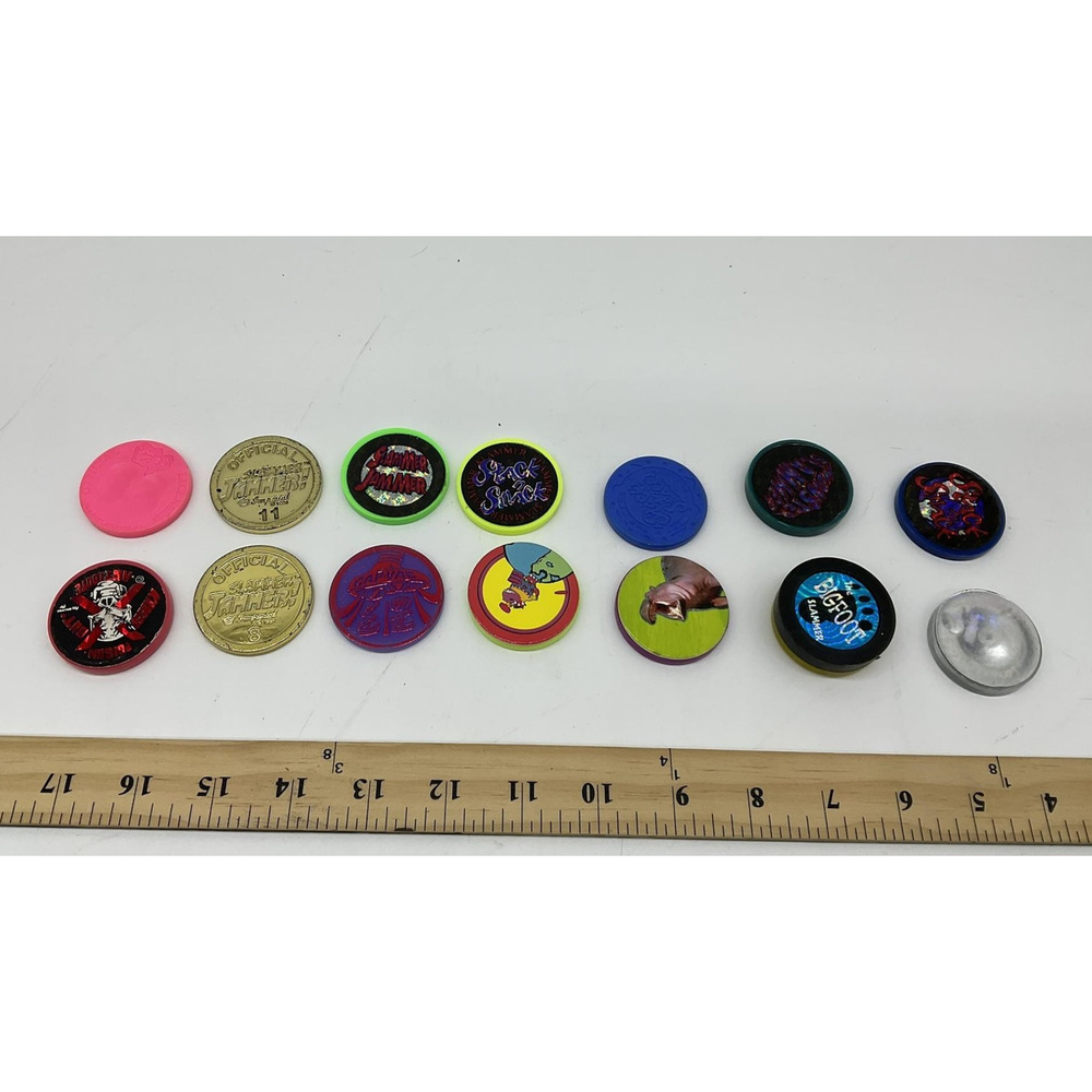 Vintage‎ 90s Pog Slammer Lot 14 Mixed Official Jammers Game Pieces Toys